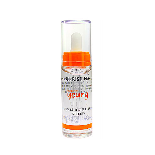 Christina Сыворотка для интенсивного увлажнения кожи Forever Young Moisture Fusion Serum 30 млFYFS Christina Сыворотка для интенсивного увлажнения кожи Forever Young Moisture Fusion Serum 30 млFYFSСыворотка для интенсивного увлажнения кожи Christina Forever Young Moisture Fusion Serum. Формула этой сыворотки включает инновационный пептидный концентрат, который ускоряет процесс выработки гиалуроновой кислоты в коже, который с возрастом заметно замедляется. Сыворотка для интенсивного увлажнения кожи Christina повышает уровень увлажненности кожи, предупреждает трансэпидермальную потерю воды, а также улучшает эластичность кожи, стимулирует синтез и восстановление тканей эластина. В результате заметно улучшается текстура кожи.