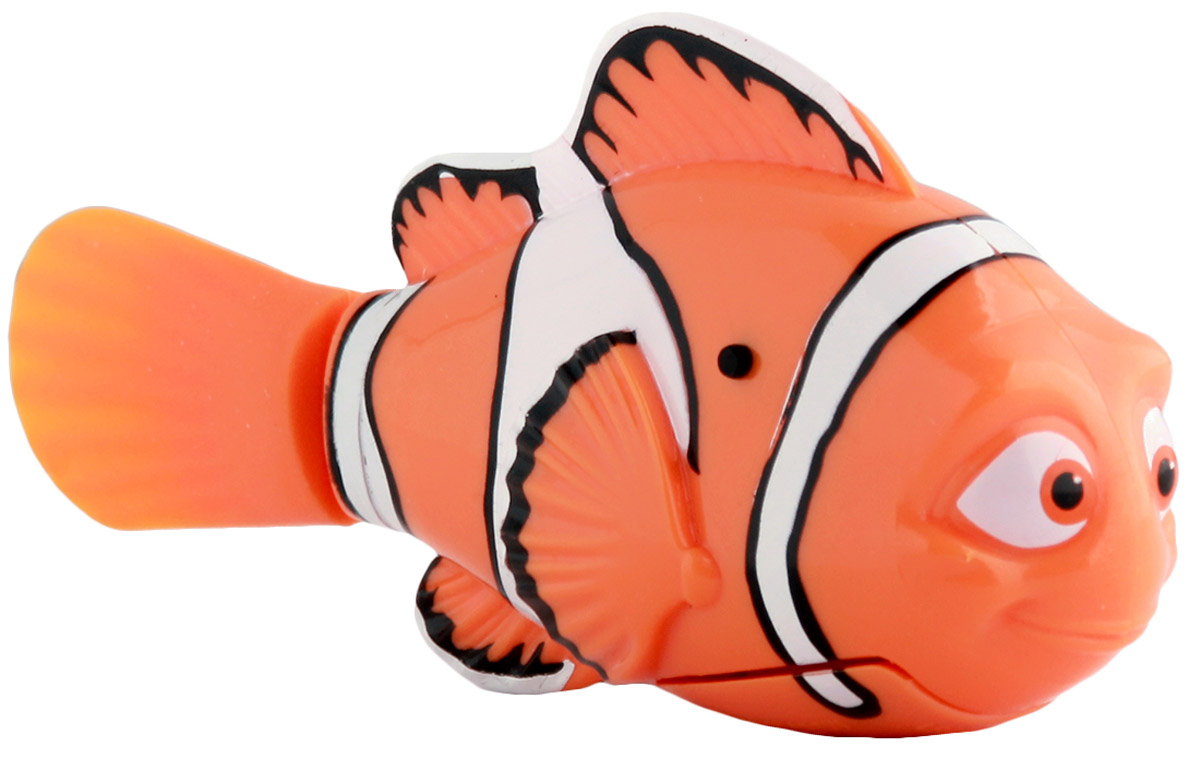Dory Робот Рыбка Марлин25138M Dory Робот Рыбка Марлин25138M В поисках Дори! Марлин- главный герой продолжения известного мультфильма В поисках Немо, При соприкосновении с водой начинают плавать. В целях экономии энергии рыбка автоматически отключается через 4 минуты. Для активации рыбки вытащите ее из воды на несколько секунд и запустите снова в воду. Игрушка работает от двух алкалиновых батареек А76 или RL44, которые входят в комплект (две установлены в игрушку и 2 запасные)