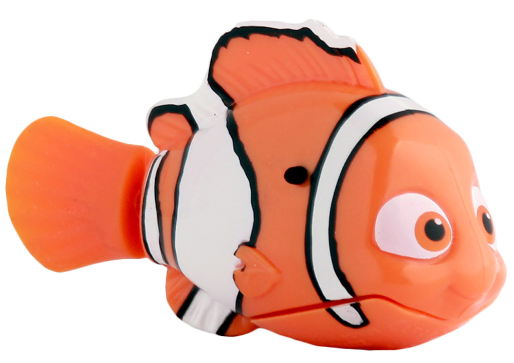 Dory Робот Рыбка Немо25138N Dory Робот Рыбка Немо25138NВ поисках Дори! Немо- главный герой продолжения известного мультфильма В поисках Немо,,. При соприкосновении с водой начинают плавать. В целях экономии энергии рыбка автоматически отключается через 4 минуты. Для активации рыбки вытащите ее из воды на несколько секунд и запустите снова в воду. Игрушка работает от двух алкалиновых батареек А76 или RL44, которые входят в комплект (две установлены в игрушку и 2 запасные)