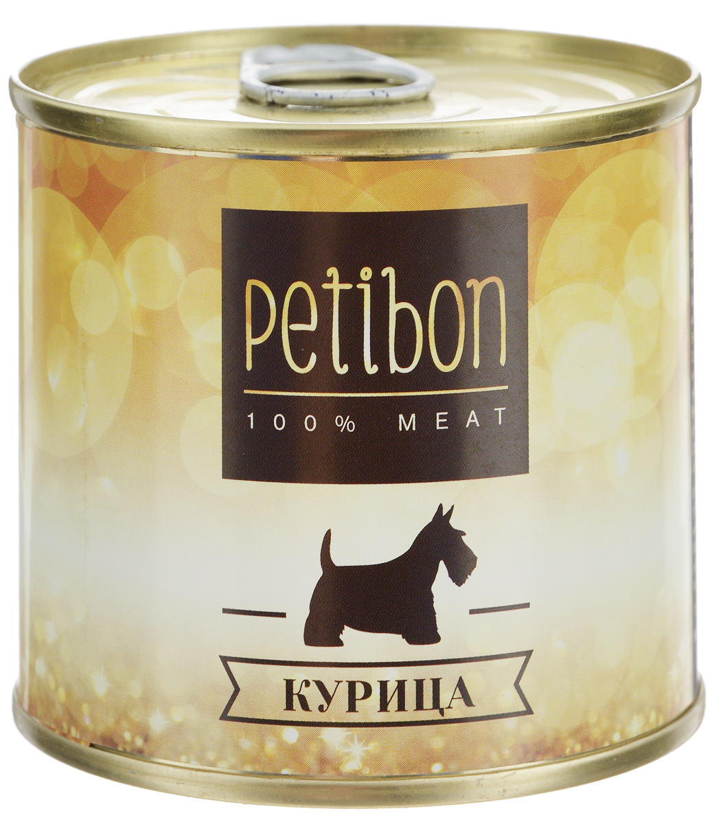 Консервы для собак Petibon, с курицей, 240 г315141003 Консервы для собак Petibon, с курицей, 240 г315141003Petibon - влажный мясной корм для собак. Использование монобелкового комплексного сырья значительно расширяет аминокислотный состав продукта. Использование корма рекомендовано для собак, нуждающихся в диете или определённом виде мяса. Товар сертифицирован.