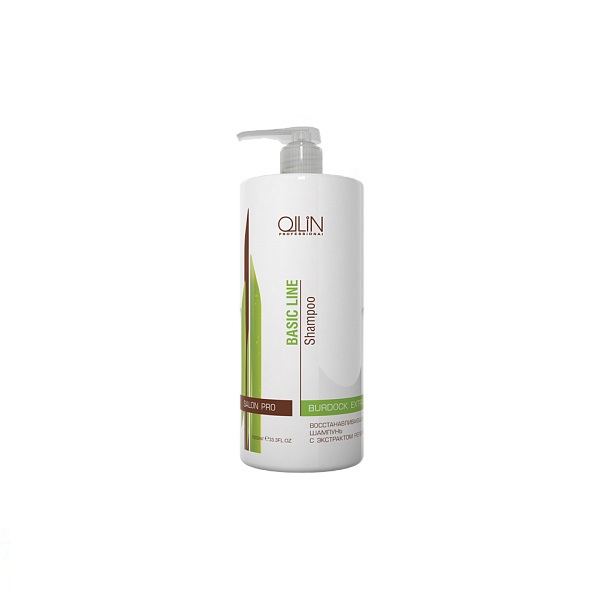 Ollin Восстанавливающий шампунь с экстрактом репейника Basic Line Reconstructing Shampoo 750 мл390541/4620753725867 Ollin Восстанавливающий шампунь с экстрактом репейника Basic Line Reconstructing Shampoo 750 мл390541/4620753725867Формула шампуня на основе мягких ПАВ и полезных активных компонентов оказывает максимально бережное и эффективное воздействие на волосы и кожу. Экстракты куркумы и репейника способствуют ускорению роста волос, благотворно влияют на ослабленные кончики и оказывают успокаивающее действие на кожу головы. Масло овса укрепляет, увлажняет и тонизирует волосы и кожу головы.