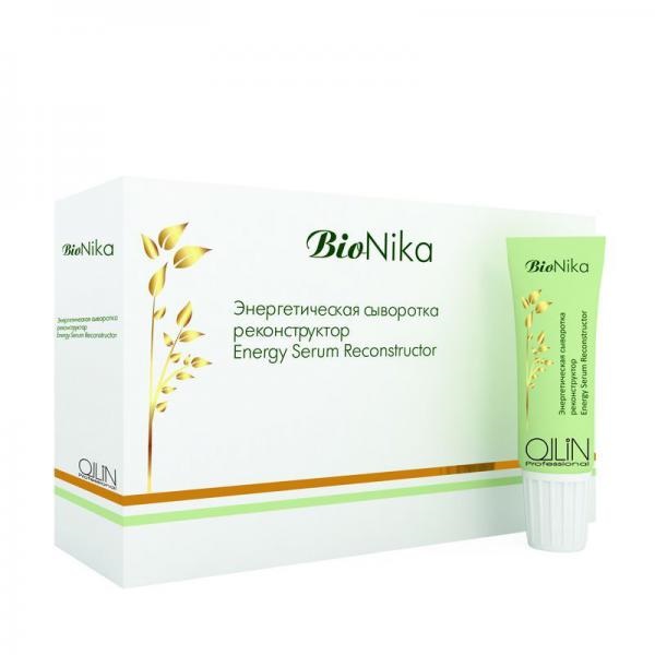 Ollin Энергетическая сыворотка реконструктор BioNika Energy Serum Reconstructor 10*15 мл722125/722118 Ollin Энергетическая сыворотка реконструктор BioNika Energy Serum Reconstructor 10*15 мл722125/722118Ollin BioNika Energy Serum Reconstructor - Энергетическая сыворотка реконструктор. Действует эффективно и быстро. Активные компоненты сыворотки проникают в кортекс волоса, выбирая и воздействуя на наиболее поврежденные зоны. Сыворотка эффективно восстанавливает разрушенные волосы, разглаживает кутикулу, обеспечивает защиту от вредных воздействий окружающей среды, придает им блеск и сияющий цвет. В состав сыворотки входят: Церамиды - восстанавливают структуру волос, придают гладкость, эластичность, питают и защищают волосы. Благодаря глубокому проникновению в кортекс, позволяют полностью восстановить естественное состояние волоса на молекулярном уровне. Креатин С-100 - производные аминокислот. Сглаживает кутикулу, увеличивает объем, придает жизненную силу волосам, делает их более мягкими, гладкими и блестящими. Эластин – особо прочный белок, обладает восстанавливающей функцией. Результат: При регулярном применении реконструирующей сыворотки волосы становятся сильными, эластичными и...