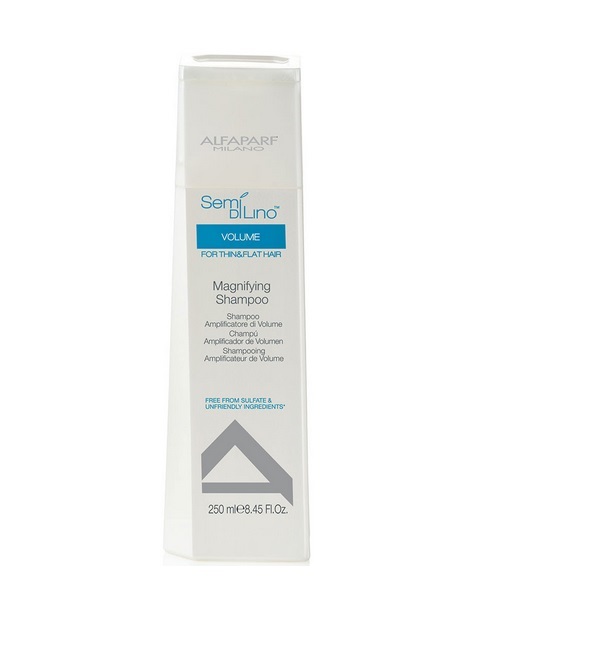 Alfaparf Шампунь для прикорневого объема Semi Di Lino Volume Magnifying Shampoo 250 млalfa0020 Alfaparf Шампунь для прикорневого объема Semi Di Lino Volume Magnifying Shampoo 250 млalfa0020Alfaparf Semi Di Lino Шампунь для прикорневого объёма. Кто не любит пышные и объемные ухоженные волосы. Каждая из нас мечтала бы быть обладательницей такой шевелюры, замечать на себе восхищенные взгляды прохожих и отвечать на вопросы удивленных подруг: ;Как ты добилась такого эффекта?» Однако пока мечты не превратились в реальность и пока ваши волосы вас не очень сильно радуют, давайте разберемся, как именно вы за ними ухаживаете. Дело в том, что в современной жизни нам просто необходимо обеспечивать качественный уход волосам. Ведь постоянные нервы, неправильное питание и плохая экология оказывают неблагоприятное влияние на структуру волос, разрушая ее со временем. Глубокое очищение, питание и увлажнение основа здоровья прядей. Стилисты всего мира рекомендуют использовать профессиональную итальянскую косметику Alfaparf. Специалисты этой фирмы максимально возможно отказались от использования искусственных компонентов. Средства этой фирмы обеспечат вам непревзойденный...