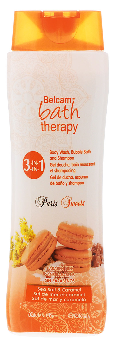 Bath Therapy Парижские сладости3 в 1: Шампунь, гель для душа, пена для ванныМорская соль&Карамель, 500 млC53920 Bath Therapy Парижские сладости3 в 1: Шампунь, гель для душа, пена для ванныМорская соль&Карамель, 500 млC53920Хотите снять усталость после тяжелого трудового дня? Значит, пришло время и для нежного ароматного MACARONI 3 в 1 Морская соль&Карамель. Насладитесь ароматом сладкой пряной карамели в сочетании с бодрящим и необычным оттенком морской соли. Благодаря смягчающим ингредиентам, кожа остается гладкой и ухоженной. Средство 3 в 1 это удобное и экономичное решение, которое позволяет использовать продукт как в качестве геля для душа, пены для ванны, так и шампуня, на Ваше личное усмотрение. Вы можете вспенить волосы шампунем, либо окунуться в нежную пену с головы до ног, или налить в ванну благоухающие пузырьки для поднятия настроения.