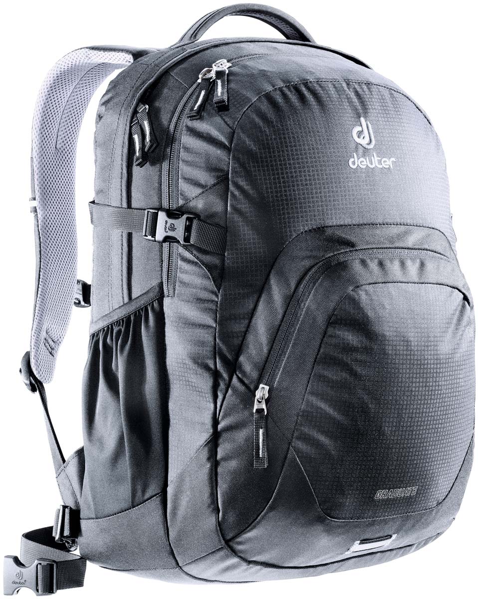 Рюкзак Deuter Daypacks Graduate, цвет: черный, 28л80232_7000 Рюкзак Deuter Daypacks Graduate, цвет: черный, 28л80232_7000Новый рюкзак для работы, школы или университета. Загрузите его тяжелыми книгами, большими папками, обедом и ноутбуком - выпускник получает все. Анатомически сформирован так, что бы любой с легкостью мог есть носить. Вес: 940 гр Объем: 28 л Размер: 48 х 33 х 23 (В x Ш x Д) см