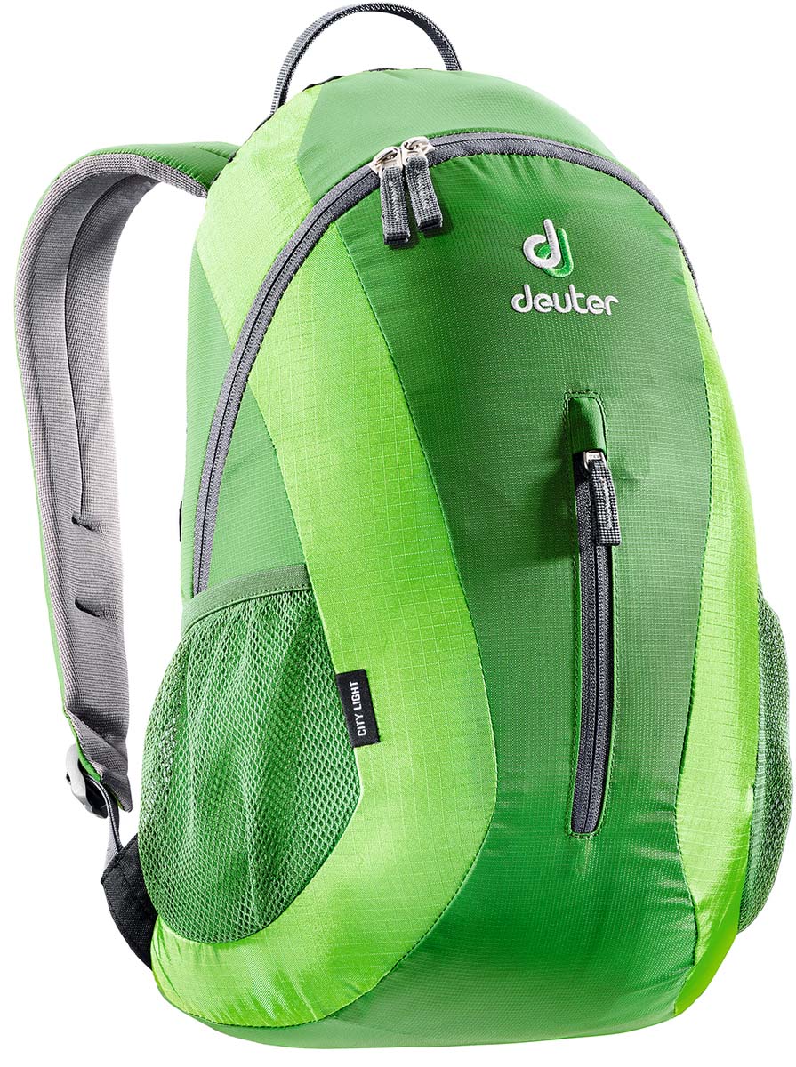 Рюкзак спортивный Deuter Daypacks City Light, цвет: изумрудный, зеленый, 16 л80154_2215 Рюкзак спортивный Deuter Daypacks City Light, цвет: изумрудный, зеленый, 16 л80154_2215Сверхпрочный, хорошо организованный рюкзак разработан специально для людей, которые регулярно ездят в школу, университет или в офис. Для любитель быстрой езды, рюкзак для велосипеда снабжен набедренным поясом для плотного прилегания к спине. Особенности Deuter City Light: система подвески Airstripes анатомические мягкие плечевые лямки удобный доступ в основное отделение с помощью двусторонней u-образной молнии внутренний карман для документов передний карман на молнии боковые сетчатые карманы отражатель 3M.