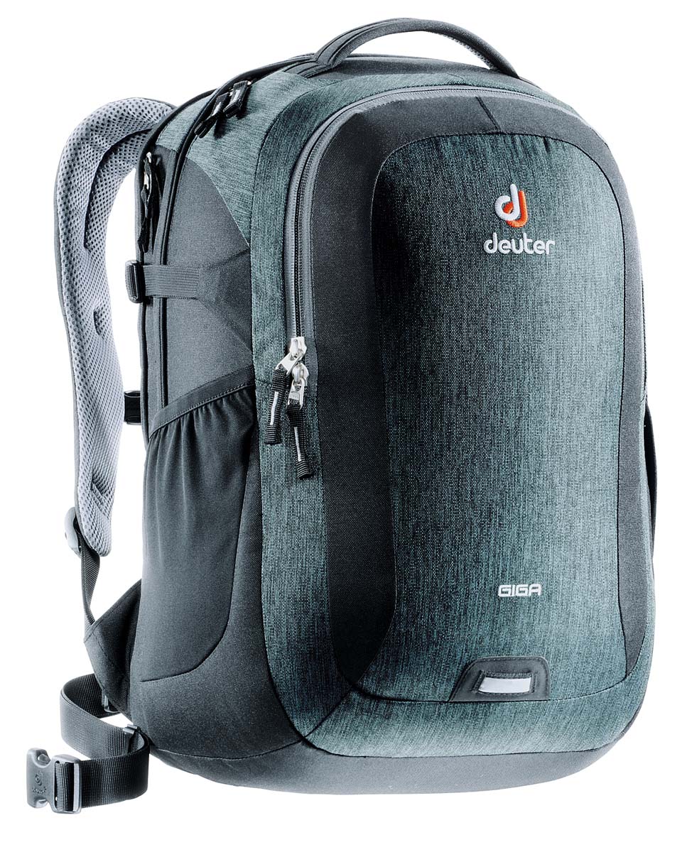 Рюкзак Deuter Daypacks Giga, цвет: черный, серый, 28л80414_7712 Рюкзак Deuter Daypacks Giga, цвет: черный, серый, 28л80414_7712Рюкзак для учебы и офиса с множеством карманов и отделением для ноутбука 15. Спинка системы Airstripes обеспечивает вентиляцию и надежное прилегание к спине.