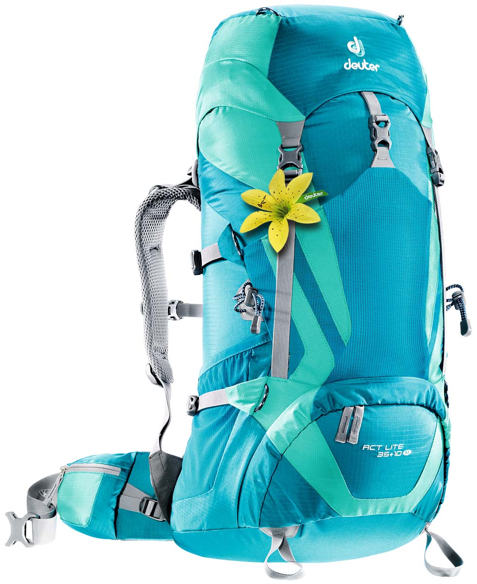 Рюкзак Deuter Aircontact Lite ACT Lite 35+10, цвет: бирюзовый, темно-бирюзовый, 45л3340015_3217 Рюкзак Deuter Aircontact Lite ACT Lite 35+10, цвет: бирюзовый, темно-бирюзовый, 45л3340015_3217Обтекаемый, вместительный рюкзак. Предназначен для туристических походов и альпийский восхождений. Модели ACT Lite имеюттехнический дизайн и большой набор полезных опций. Плеченые лямки двухслойной конструкциис мягкой пеной имеют точную анатомическую форму. Отдельный нижний отсек. Двухслойное усиленное дно. СОвместимость с питьевой системой. Петли для крепелния шлема.Петли для крепления ледоруба.