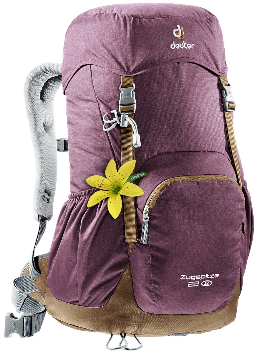 Рюкзак Deuter Zugspitze 22 SL, цвет: фиолетовый, темно-зеленый, 22л3430016_5607 Рюкзак Deuter Zugspitze 22 SL, цвет: фиолетовый, темно-зеленый, 22л3430016_5607Классический рюкзак. Эту модель Deuter выпускает с 1984 года, каждый год внося в конструкцию усовершенствования, используя современные материалы. набедренный пояс с вентилируемой подкладкой, анатомические плечевые лямки с мягкими краями две застежки на клапане, под клапаном можно надежно уложить дополнительное снаряжение, карман в верхнем клапане,два боковых сетчатых кармана и передний карман, петли для телескопических палок, встроенный съемный чехол от дождя