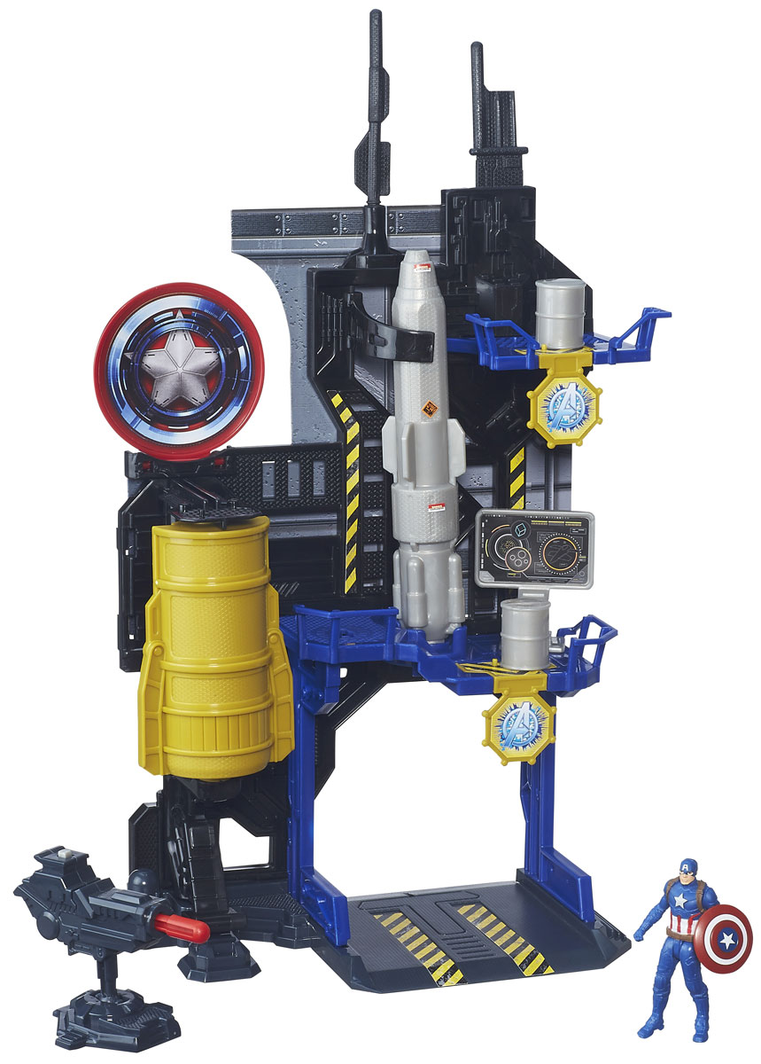 Avengers Игровой набор Captain America BunkerB5770EU4_ B6739 Avengers Игровой набор Captain America BunkerB5770EU4_ B6739Игровой набор Avengers Captain America. Bunker обязательно привлечет внимание вашего малыша. Набор включает в себя сборные элементы и фигурку Captain America. Бункер оснащен стреляющей пушкой и пусковыми механизмами для обстрела врагов бочками. Фигурку можно спрятать в специальном отсеке. Игровой набор позволит вашему ребенку воспроизвести сцену сражения, а также придумать собственный сюжет, также он подарит вашему ребенку массу увлекательного и интересного времяпровождения! Бункер Капитана Америки ребенку предстоит собрать самому - с небольшой помощью взрослых. Элементы наборов Hasbro Мстители сочетаются между собой, так что в итоге можно собрать большую штаб-квартиру Мстителей. Ваш ребенок весело проведет время, играя с набором на детской площадке или в песочнице. А процесс сборки поможет малышу развить мелкую моторику, внимательность и усидчивость. Порадуйте своего малыша таким замечательным подарком!