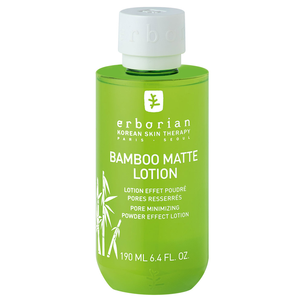 Erborian BAMBOO матирующий лосьон для сужения пор 190 мл781533 Erborian BAMBOO матирующий лосьон для сужения пор 190 мл781533Бамбук матирующий лосьон сужает поры, устраняет загрязнения и жирный блеск, придавая безупречную матовость коже и улучшая цвет лица.