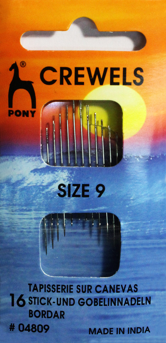 PONY Иглы для вышивания и бисера № 9, 16 шт. 0480904809 PONY Иглы для вышивания и бисера № 9, 16 шт. 0480904809Для вышивания и бисера. Сталь. Один размер.Простое ушко. Диаметр иглы 0,53 мм, длина иглы 34,5 мм. Конверт.