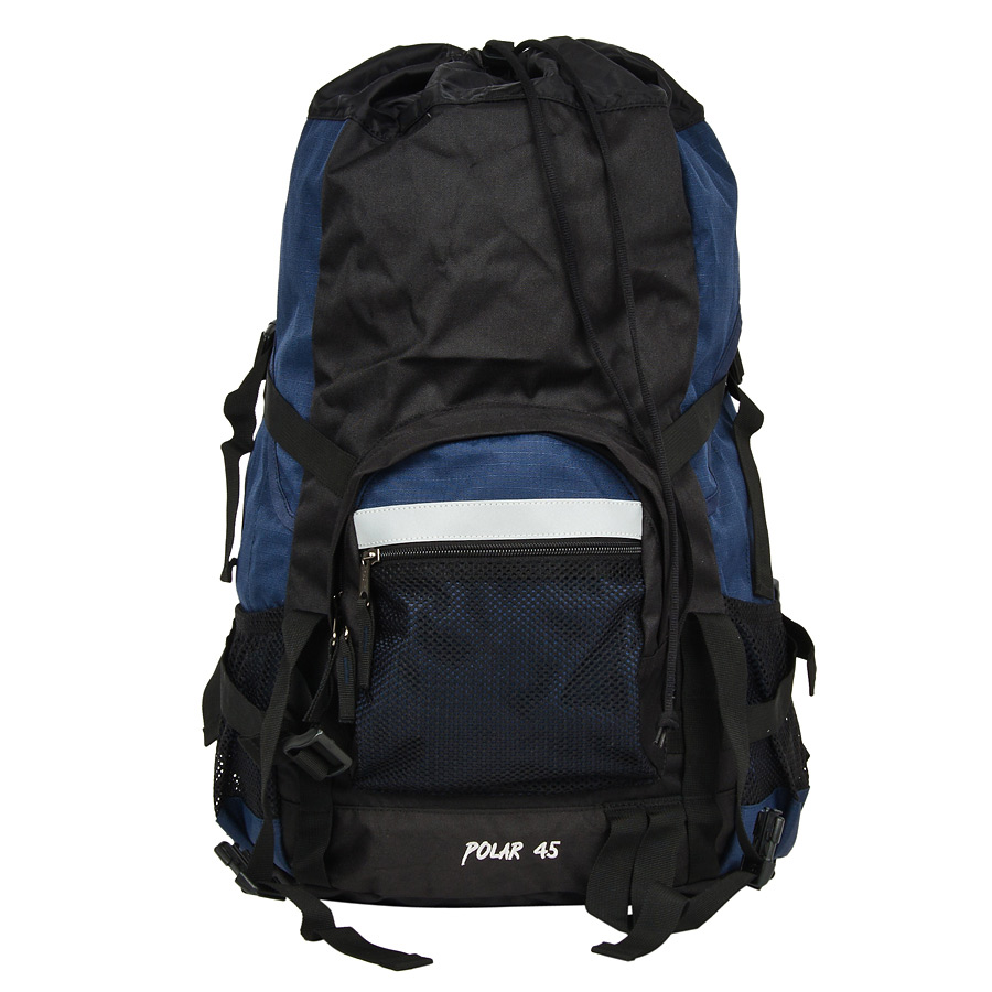 Рюкзак экспедиционный Polar, 45 л, цвет: синий. П301-04П301-04 Рюкзак экспедиционный Polar, 45 л, цвет: синий. П301-04П301-04Фирменный туристический рюкзак фирмы Polar, Материал – полиэстер с водоотталкивающей пропиткой. Жесткая спинка с металлическим каркасом. Удобный лямки повторяющие форму плеча уменьшают нагрузку на спину и делают этот рюкзак очень удобным при эксплуатации. Так же предусмотрены грудная и поясничная стяжки лямок. На поясничной стяжке с левой стороны небольшой карман на молнии для мелких предметов. Одно отделение. Карман с органайзером и карманом из трикотажной сетки на молнии внутри. Карман из трикотажной сетки на молнии для мелких предметов. Два боковых кармана из основной ткани. Клапан с двумя карманами на молнии. Стяжки для регулирования объема. Этот рюкзак идеально подойдет для недолговременных походов и позволит Вам взять с собой все необходимое.