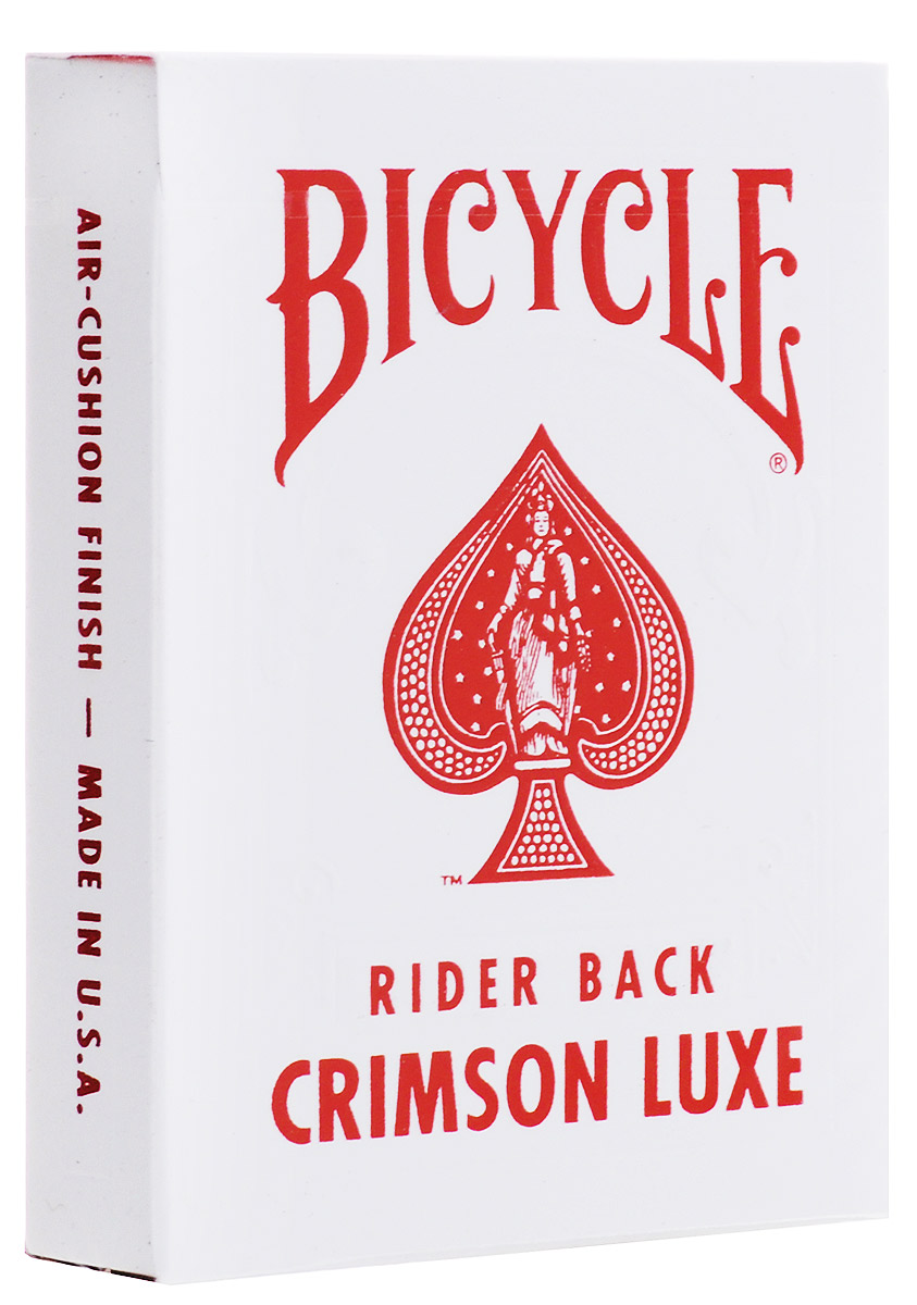 Карты игральные Bicycle MetalLuxe, цвет: красный, 54 картыК-559 Карты игральные Bicycle MetalLuxe, цвет: красный, 54 картыК-559Карты игральные Bicycle MetalLuxe изготовлены по самой последней и современной технологии. Она придает картам идеальную гибкость и прочность. На краску нанесен настоящий металл, он придает невероятный блеск. Каждая карта блестит очень ярко и имеет насыщенный цвет. Использованы лучшие сорта бумаги при производстве этой колоды. В картах важна каждая деталь. И отдельное внимание заслуживает этикетка, которой закрыта колода. Она имеет уникальный серебристый цвет и штамп с надписью First Print. Изготовлено на фабрике USPCC в США.