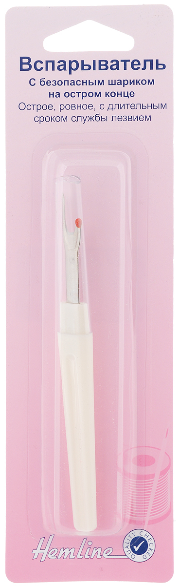 Вспарыватель Hemline, большой261 Вспарыватель Hemline, большой261Вспарыватель Hemline представляет собой устройство с лезвием и шариком на конце. Применяется для распарывания швов и для аккуратного прорезания петель для пуговиц. Лезвие премиум класса изготовлено на японском оборудовании, благодаря чему достигается высокое качество заточки. Устройство по достоинству оценят как профессиональные портные, так и начинающие швеи. Вспарыватель Hemline имеет пластиковый колпачок. Длина вспарывателя (без учета колпачка): 11 см. Длина (с учетом колпачка): 12 см.