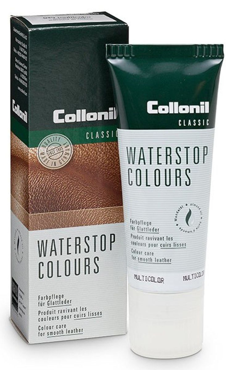 Крем для обуви снего-водоотталкивающий Collonil Waterstop Tube , цвет: 050 бесцветный, 75 мл3303 050 Крем для обуви снего-водоотталкивающий Collonil Waterstop Tube , цвет: 050 бесцветный, 75 мл3303 050Крем для ухода за гладкой кожей. Обеспечивает снего и водоотталкивание, предохраняет от глубоких загрязнений. Содержит воск и питательные масла.
