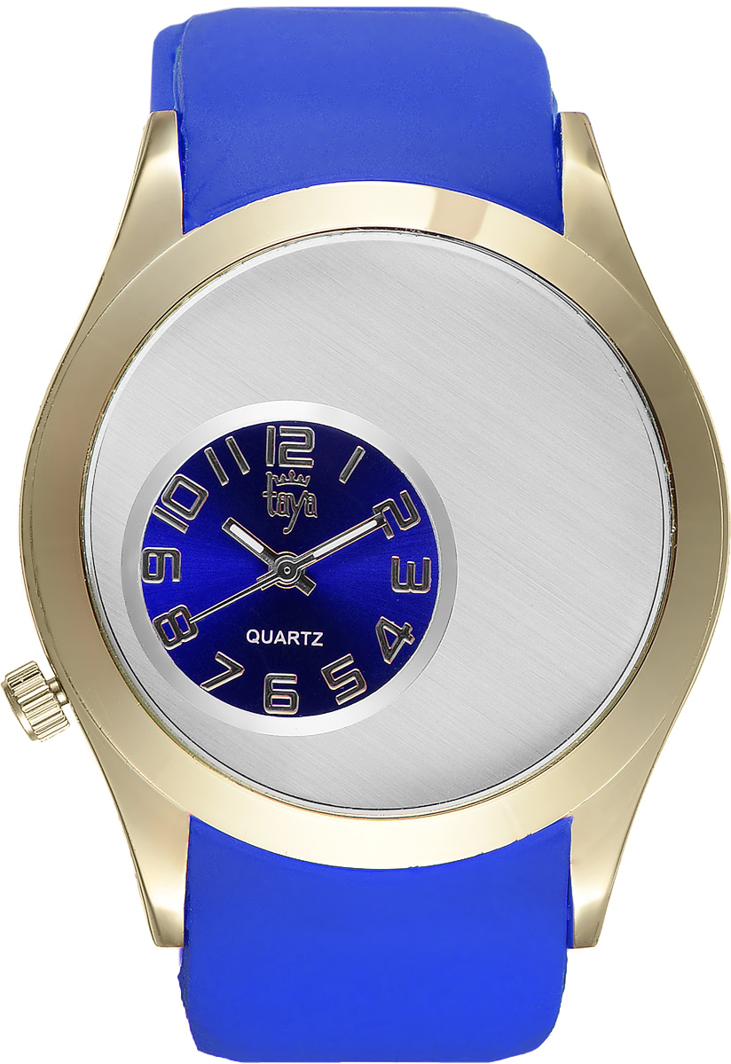 Часы наручные женские Taya, цвет: золотой, синий. T-W-0236T-W-0236-WATCH-GL.D.BLUE Часы наручные женские Taya, цвет: золотой, синий. T-W-0236T-W-0236-WATCH-GL.D.BLUEЭлегантные женские часы Taya выполнены из минерального стекла, силикона и нержавеющей стали. Уменьшенный циферблат часов оформлен символикой бренда. Корпус часов оснащен кварцевым механизмом со сменным элементом питания и дополнен силиконовым ремешком с внутренним тиснением, благодаря которому часы плотно прилегают к запястью. Ремешок застегивается на практичную пряжку. Часы поставляются в фирменной упаковке. Часы Taya подчеркнут изящность женской руки и отменное чувство стиля у их обладательницы.