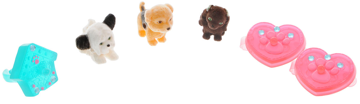 Puppy In My Pocket Набор фигурок и украшений Щенки и сердечки48120-R_вид 3 Puppy In My Pocket Набор фигурок и украшений Щенки и сердечки48120-R_вид 3Замечательный набор фигурок Puppy In My Pocket создан специально для поклонниц мультипликационного сериала Щенок в моем кармане. В комплект набора, помимо трех очаровательных щенков, входят две заколки-сердечка и колечко в виде домика, к которым можно прикрепить фигурки щенков-персонажей мультфильма. Украшения дополнены блестящими стразами, а фигурки щенков выглядят совсем как настоящие! Набор выполнен из качественных и безопасных материалов.