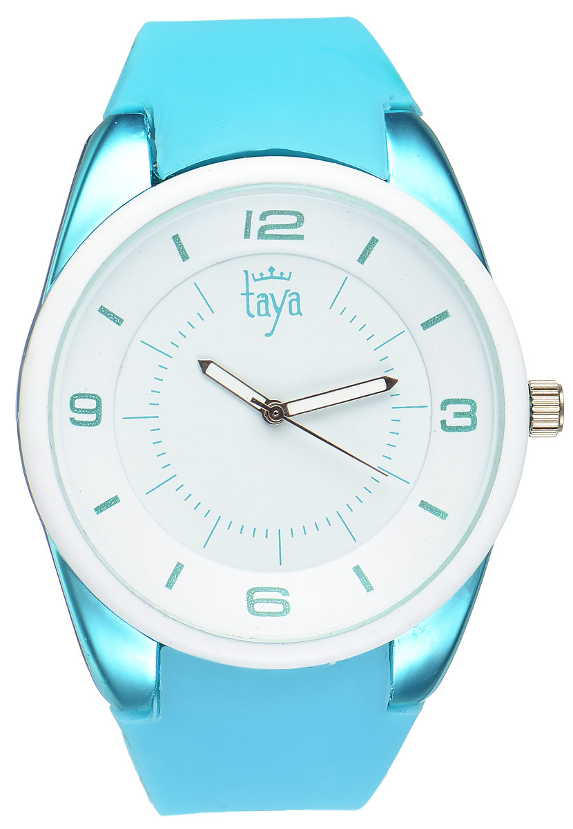 Часы наручные женские Taya, цвет: белый, бирюзовый. T-W-0250T-W-0250-WATCH-WH.TURQ Часы наручные женские Taya, цвет: белый, бирюзовый. T-W-0250T-W-0250-WATCH-WH.TURQСтильные женские часы Taya выполнены из минерального стекла, силикона и нержавеющей стали. Циферблат часов украшен символикой бренда. Корпус часов оснащен кварцевым механизмом со сменным элементом питания, а также дополнен силиконовым ремешком, который застегивается на пряжку. На стрелки нанесен светящийся состав. Часы поставляются в фирменной упаковке. Часы Taya подчеркнут изящность женской руки и отменное чувство стиля у их обладательницы.