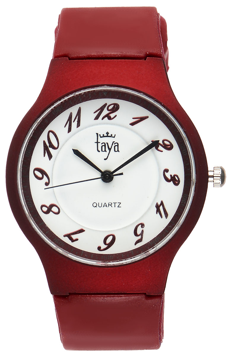 Часы наручные женские Taya, цвет: красный. T-W-0225T-W-0225-WATCH-RED Часы наручные женские Taya, цвет: красный. T-W-0225T-W-0225-WATCH-REDСтильные спортивные часы Taya выполнены из минерального стекла, силикона и нержавеющей стали. Циферблат оформлен символикой бренда. Корпус часов оснащен кварцевым механизмом со сменным элементом питания, а также силиконовым ремешком с практичной пряжкой. Часы поставляются в фирменной упаковке. Часы Taya подчеркнут изящность женской руки и отменное чувство стиля у их обладательницы.