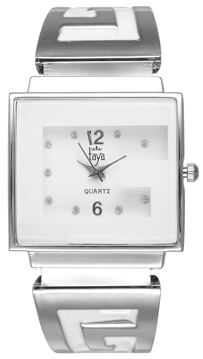Часы наручные женские Taya, цвет: серебристый, белый. T-W-0403T-W-0403-WATCH-SL.WHITE Часы наручные женские Taya, цвет: серебристый, белый. T-W-0403T-W-0403-WATCH-SL.WHITEСтильные женские часы Taya выполнены из минерального стекла и нержавеющей стали. Циферблат часов инкрустирован стразами и украшен символикой бренда. Корпус часов оснащен кварцевым механизмом со сменным элементом питания, а также дополнен раздвижным браслетом с пружинным механизмом, который позволяет надеть часы на любую руку. Браслет оформлен цветной эмалью. Часы поставляются в фирменной упаковке. Часы Taya подчеркнут изящность женской руки и отменное чувство стиля у их обладательницы.