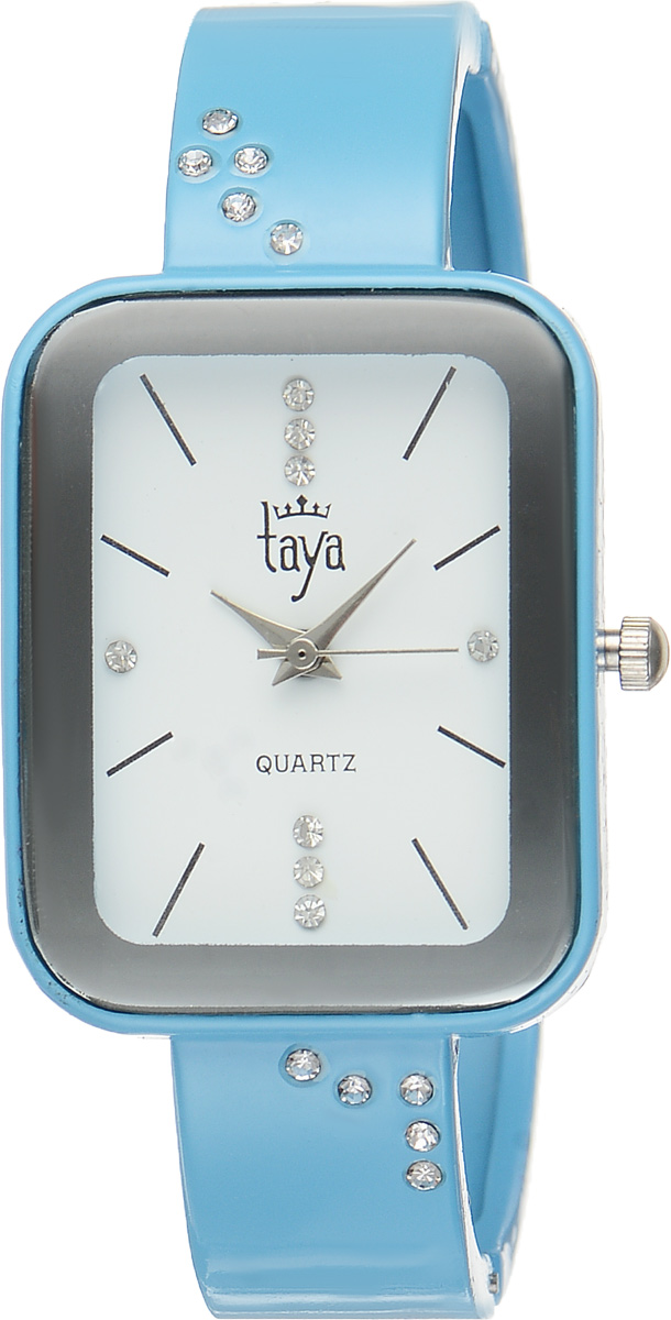 Часы наручные женские Taya, цвет: голубой. T-W-0461T-W-0461-WATCH-BLUE Часы наручные женские Taya, цвет: голубой. T-W-0461T-W-0461-WATCH-BLUEСтильные женские часы Taya выполнены из минерального стекла и нержавеющей стали. Браслет и циферблат часов инкрустированы стразами, циферблат дополнен символикой бренда. Корпус часов оснащен кварцевым механизмом со сменным элементом питания, а также дополнен раздвижным браслетом с пружинным механизмом. Часы поставляются в фирменной упаковке. Часы Taya подчеркнут изящность женской руки и отменное чувство стиля у их обладательницы.