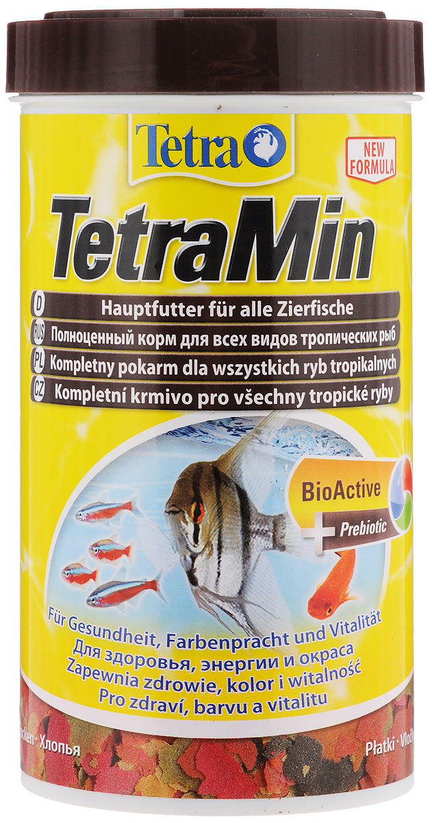 Корм Tetra TetraMin, для всех видов тропических рыб, хлопья, 100 г204379 Корм Tetra TetraMin, для всех видов тропических рыб, хлопья, 100 г204379Корм для рыб Tetra TetraMin - полноценный сбалансированный корм в виде хлопьев для всех видов тропических рыб. Смесь семи видов хлопьев из более, чем 40 видов высококачественного сырья. Запатентованная БиоАктив-формула поддерживает работоспособность иммунной системы, обеспечивая высокую продолжительность жизни. Тщательно подобранная смесь высокопитательных функциональных ингредиентов, витаминов, минералов и микроэлементов для ежедневного полноценного питания рыб. Товар сертифицирован.