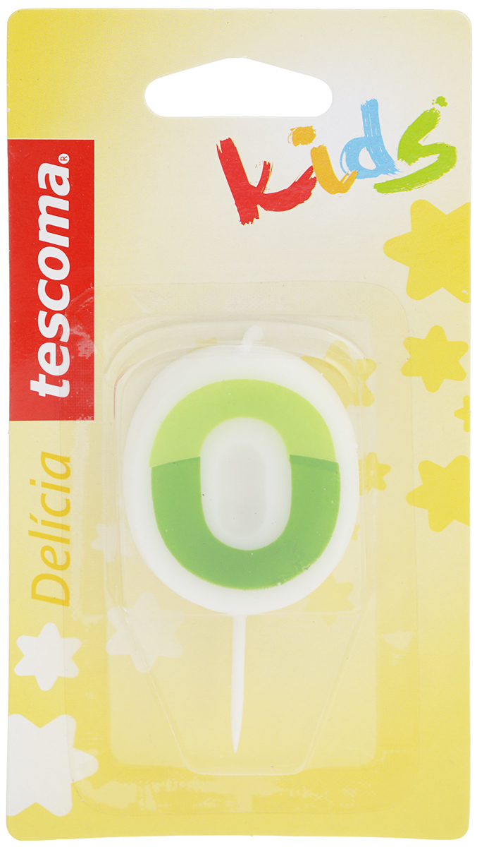 Свеча для торта Tescoma Delicia Kids, ноль, цвет: белый, зеленый630970_зеленый Свеча для торта Tescoma Delicia Kids, ноль, цвет: белый, зеленый630970_зеленыйСвеча для торта Tescoma Delicia Kids изготовлена из высококачественного парафина, фитиль - из натурального волокна. Это отличное решение для декорирования детского торта к празднику. Свечу можно комбинировать с другими цифрами. Изделие хорошо и долго горит. С этой свечой ваш праздник станет еще удивительнее и веселее. Размер свечи (без учета иглы): 4 х 5 см. Высота свечи (с учетом иглы): 7,5 см.