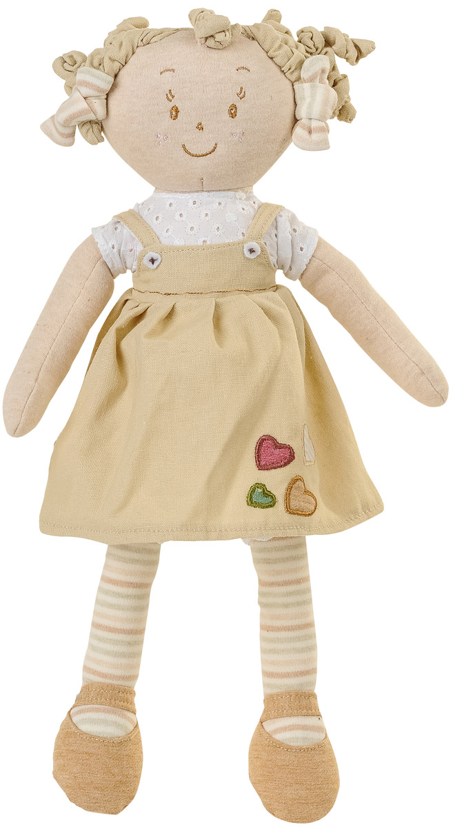 BabyOno Мягкая кукла Лили цвет платья бежевый1254_бежевый BabyOno Мягкая кукла Лили цвет платья бежевый1254_бежевыйМягкая кукла BabyOno Лили будет прекрасным подарком для самых маленьких девочек. Кукла одета в белую футболку и бежевый сарафанчик. Одежда у куклы снимается, ее можно переодевать. Смешные текстильные кудряшки на голове заинтересуют своей необычностью. Внутри них спрятаны упругие резинки. Кукла выполнена в нежных и спокойных тонах - это положительно влияет на эмоциональное состояние ребенка. Разнофактурные материалы игрушки поддерживают развитие сенсорной моторики ребенка. Кукла улыбается, у нее задорные вышитые глазки. Мягкая кукла BabyOno станет настоящим другом для вашей маленькой принцессы.