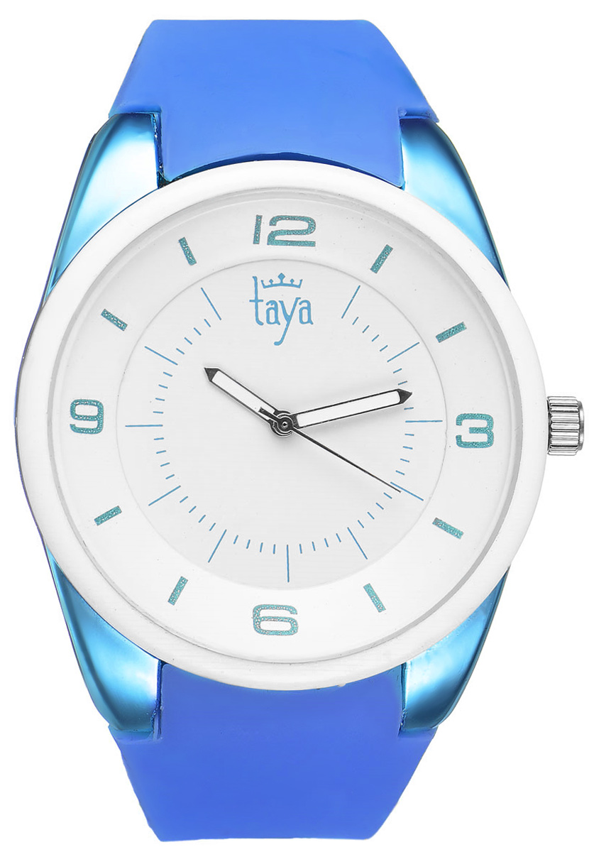 Часы наручные женские Taya, цвет: белый, синий. T-W-0251T-W-0251-WATCH-WH.D.BLUE Часы наручные женские Taya, цвет: белый, синий. T-W-0251T-W-0251-WATCH-WH.D.BLUEСтильные женские часы Taya выполнены из минерального стекла, силикона и нержавеющей стали. Циферблат часов украшен символикой бренда. Корпус часов оснащен кварцевым механизмом со сменным элементом питания, а также дополнен силиконовым ремешком, который застегивается на пряжку. На стрелки нанесен светящийся состав. Часы поставляются в фирменной упаковке. Часы Taya подчеркнут изящность женской руки и отменное чувство стиля у их обладательницы.