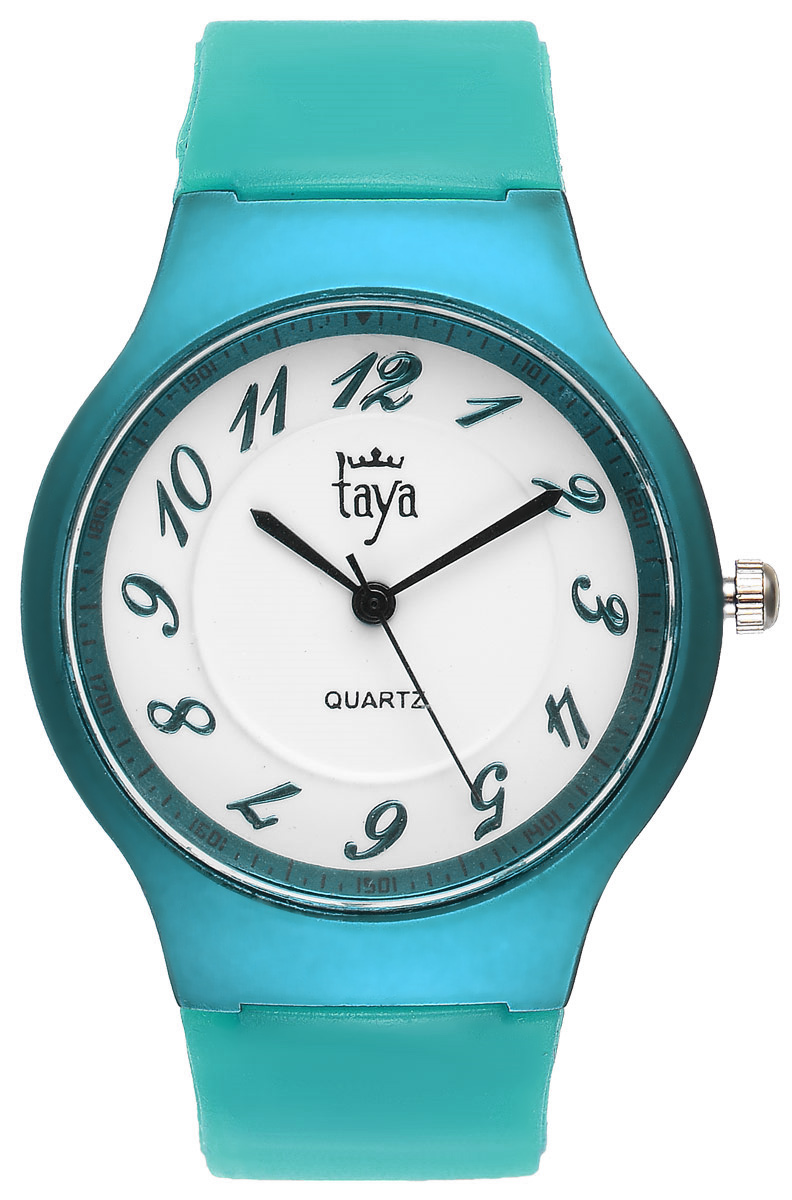 Часы наручные женские Taya, цвет: бирюзовый. T-W-0224T-W-0224-WATCH-GREEN Часы наручные женские Taya, цвет: бирюзовый. T-W-0224T-W-0224-WATCH-GREENСтильные спортивные часы Taya выполнены из минерального стекла, силикона и нержавеющей стали. Циферблат оформлен символикой бренда. Корпус часов оснащен кварцевым механизмом со сменным элементом питания, а также силиконовым ремешком с практичной пряжкой. Часы поставляются в фирменной упаковке. Часы Taya подчеркнут изящность женской руки и отменное чувство стиля у их обладательницы.