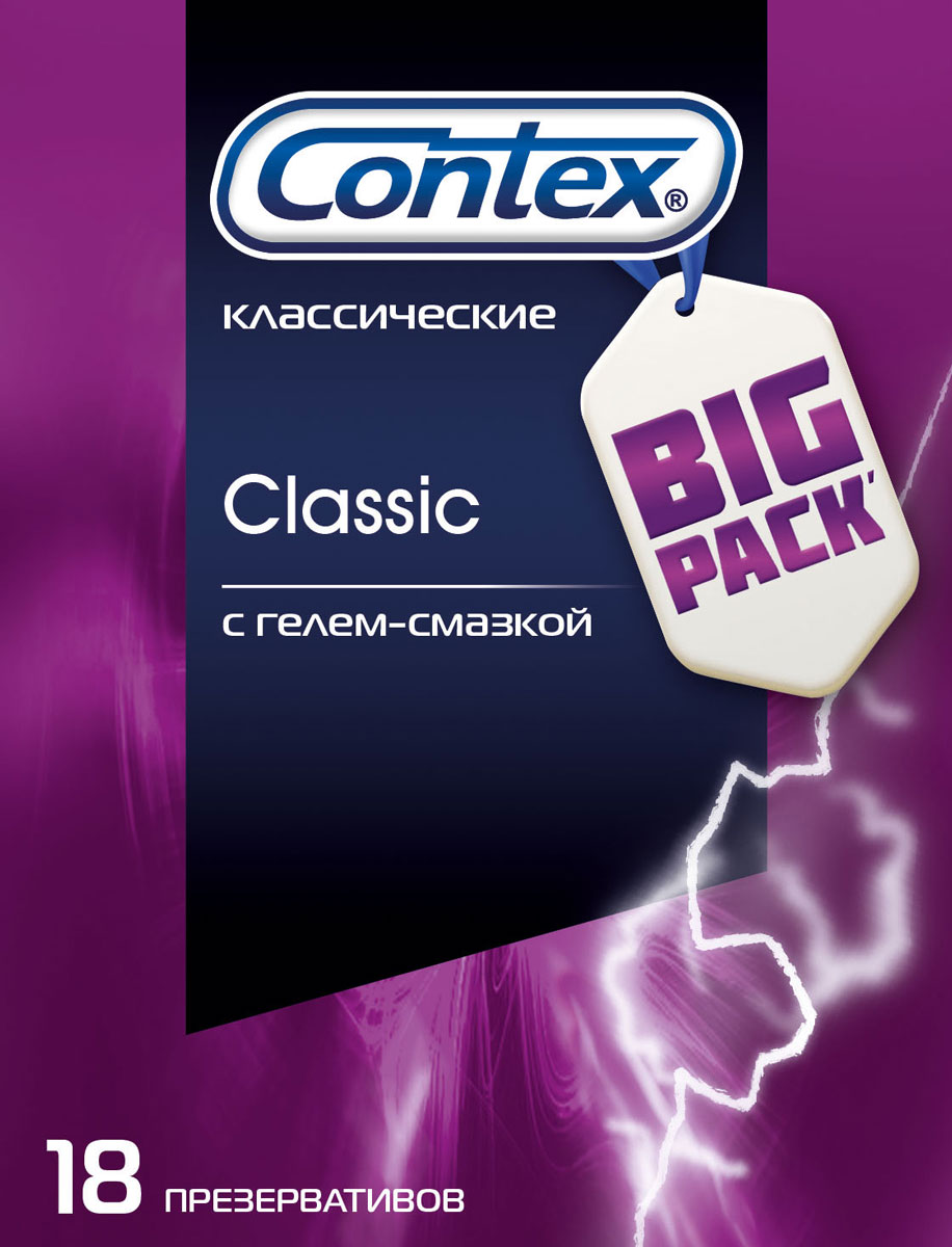 Contex Презервативы Classic, естественные ощущения, 18 шт3175 Contex Презервативы Classic, естественные ощущения, 18 шт3175Презервативы Сontex Classic в силиконовой смазке с накопителем. Силиконовая смазка позволяет сохранить естественность природных ощущений. Сontex Classic - это, прежде всего, стиль жизни и взаимоотношений. Простота и элегантность, прочность и эластичность, комфорт и защита - вот то, что является отличительной чертой Contex. Вы спокойны, уравновешены, любите активный отдых и неизменно заботитесь о себе и любимом человеке. Прозрачные из натурального латекса с гелем-смазкой. Храните в прохладном сухом месте, вдали от воздействия прямых солнечных лучей. Пожалуйста, внимательно прочтите памятку внутри упаковки, особенно если вы собираетесь использовать презервативы для орального или анального секса. Использование гелей-смазок Durex Play с презервативами может увеличить наслаждение от секса. Все гели-смазки Durex Play безопасны для использования с презервативами - в отличие от смазок на масяной основе, которые могут повредить презерватив. Дерматологически тестированы....