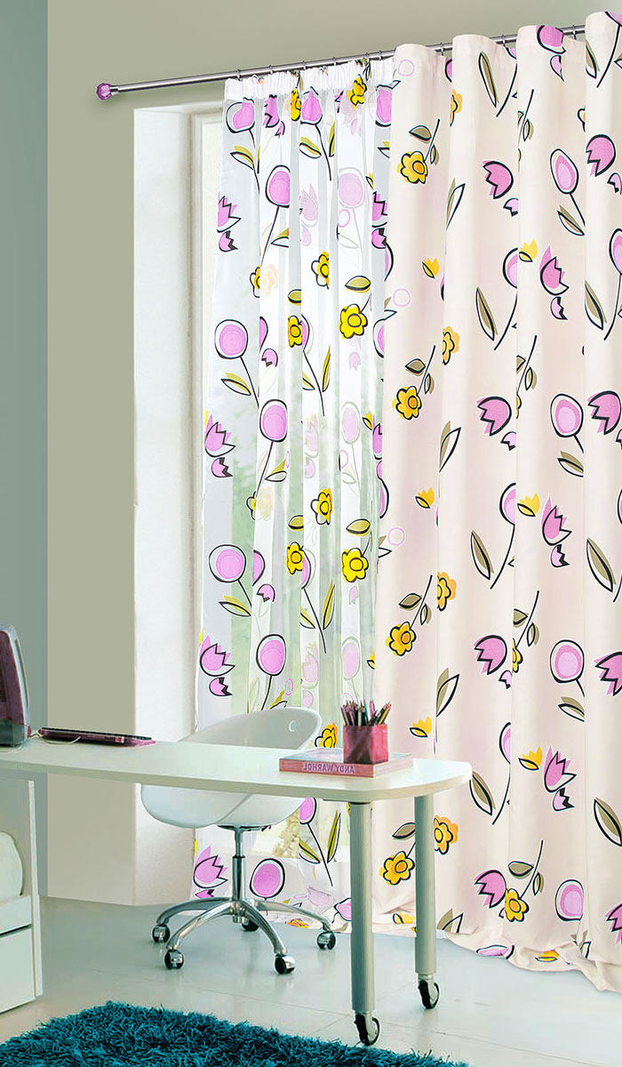 Штора готовая для гостиной Garden, на ленте, цвет: фиолетовый, размер 145*260 см. С 8155 - W1160 V7С 8155 - W1160 V7 Штора готовая для гостиной Garden, на ленте, цвет: фиолетовый, размер 145*260 см. С 8155 - W1160 V7С 8155 - W1160 V7Тюлевая штора Garden, изготовленная из органзы (полиэстера), станет великолепным украшением любого окна. Воздушная ткань с оригинальным рисунком создаст неповторимую атмосферу в вашем доме. В тюль вшита шторная лента. Шторная лента - специальная тесьма представляет собой каркас для всех видов складок. Внутри нее по всей длине проложены скрученные шнуры. Благодаря ей с драпировкой тюля может справиться даже человек, ничего не смыслящий в этой работе. Штора Garden придает законченность и гармоничность любому интерьеру. Простота модели и практичность ткани обеспечат удобство в эксплуатации и уходе.