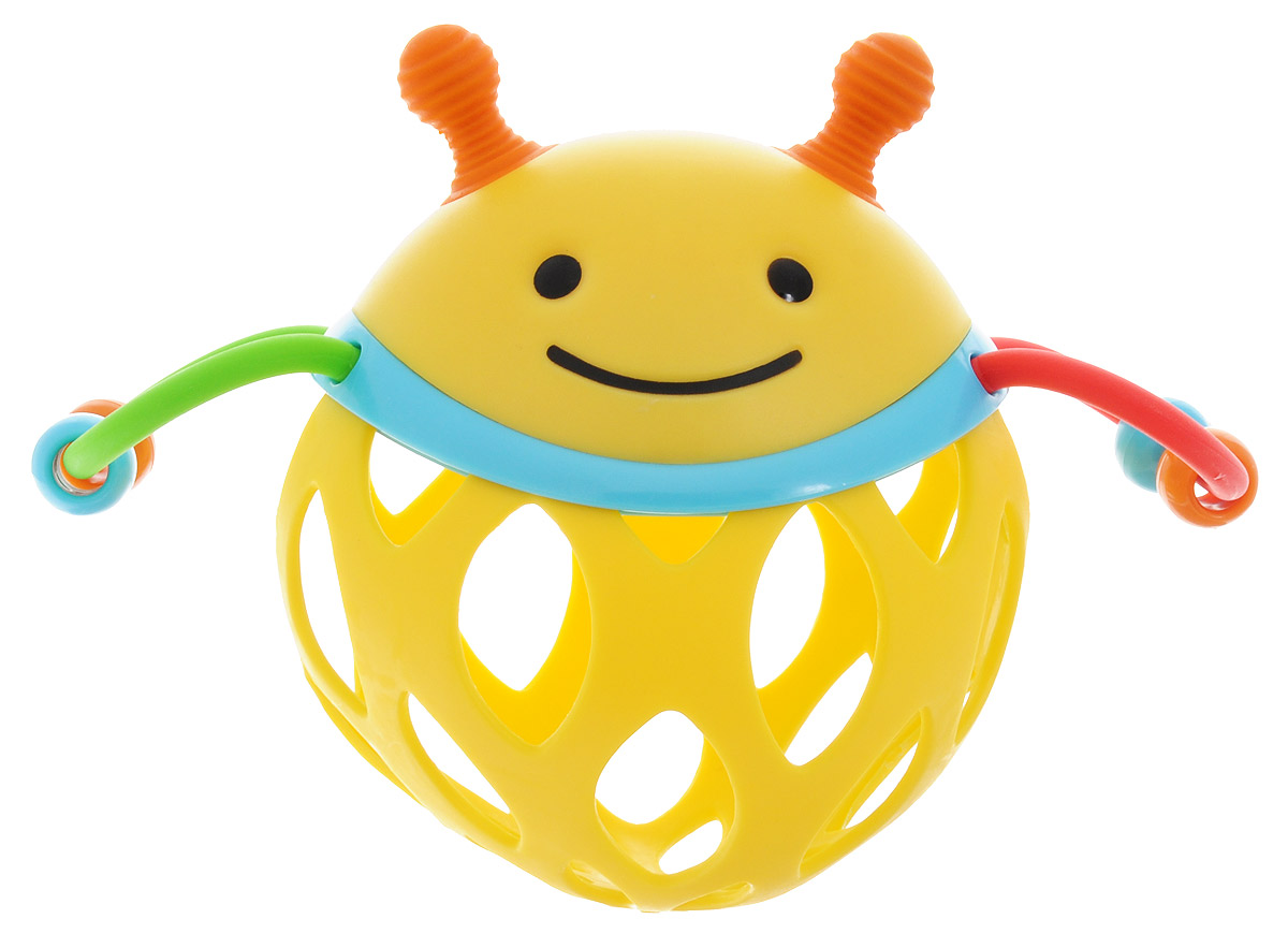 Skip Hop Развивающая игрушка-погремушка Шар-пчелаSH 303102 Skip Hop Развивающая игрушка-погремушка Шар-пчелаSH 303102Развивающая игрушка-погремушка Skip Hop Шар-пчела обязательно понравится вашему малышу! Голова пчелы является погремушкой. Крылышки пчелы представляют собой пластиковые полукольца, по которым свободно перемещаются пластиковые бусинки. Тело пчелы выполнено в виде мягкого шара со специальными отверстиями. Такую игрушку можно катать, трясти, подбрасывать, мять в ручках. Игрушка поможет развить ловкость и моторику ручек, цветовое и слуховое восприятие, тактильную чувствительность. Игрушка не содержит бисфенол А, поливинилхлорид и фталаты.