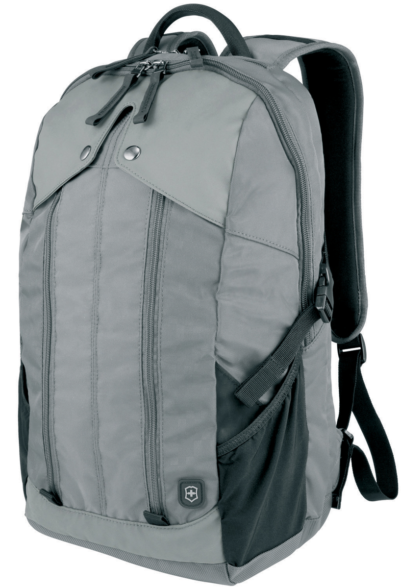 Рюкзак Victorinox Altmont 3.0 Slimline, 27 л, цвет: серый. 32389004 + ПОДАРОК: нож-брелок Escort32389004 Рюкзак Victorinox Altmont 3.0 Slimline, 27 л, цвет: серый. 32389004 + ПОДАРОК: нож-брелок Escort32389004Оригинальный швейцарский армейский нож Swiss Army был создан в 1897 году в небольшой деревушке Ибах в Швейцарии. С тех пор продукция, выпускаемая под маркой Victorinox с ее узнаваемым логотипом в виде креста на щите, по праву считается эталоном отличного качества, высокой функциональности, инновационных технологий и культового дизайна. Преданность принципам в течение последних 130 лет позволила создавать продукты, которые являются выдающимися не только по дизайну и качеству, но которые также являются надежными спутниками в больших и маленьких жизненных приключениях. Сегодня фирма с гордостью представляет линейку сумок, чемоданов и дорожных аксессуаров, которые наилучшим образом воплощают в себе данные принципы, а также сочетают в себе черты лучшего классического стиля. Индивидуальность - это то, что отличает вас от любого другого человека, с которым вы сталкиваетесь на улице, в поезде, с которым вы общаетесь в городе. Каждый день вашей жизни — это уникальный опыт, который...