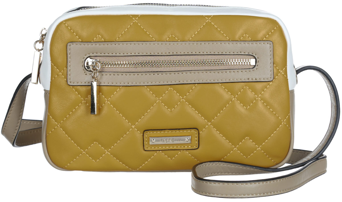 Сумка женская Fabretti, цвет: белый, горчичный, бежевый. N2558N2558-yellow Сумка женская Fabretti, цвет: белый, горчичный, бежевый. N2558N2558-yellowСтильная женская сумка оригинального дизайна Fabretti выполнена из натуральной кожи, оформлена стежкой и металлической пластиной логотипа бренда. Изделие состоит из одного отделения и закрывается на металлическую застежку-молнию. Отделение содержит врезной карман на молнии и накладной открытый карман для телефона или мелочей. Лицевая сторона дополнена врезным карманом на молнии, выполненным с контрастным обрамлением. Сумка оснащена несъемным плечевым ремнем, регулируемой длины. Прилагается фирменный текстильный чехол для хранения изделия. Сумка Fabretti внесет элегантные нотки в ваш образ и подчеркнет ваше отменное чувство стиля.