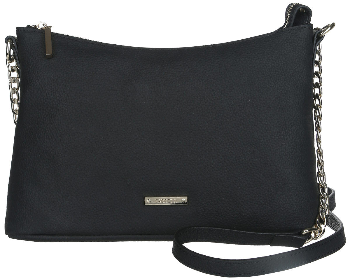 Сумка женская Fabretti, цвет: черный. N2557N2557-black Сумка женская Fabretti, цвет: черный. N2557N2557-blackСтильная женская сумка Fabretti выполнена из натуральной кожи зернистой фактуры и оформлена металлической пластиной логотипа бренда. Изделие содержит одно отделение, которое закрывается на застежку-молнию. Внутри расположены два накладных кармашка для мелочей, карман-средник на застежке-молнии и два врезных кармана на молнии. Снаружи, на задней стороне сумки, расположен врезной карман на застежке-молнии. Сумка оснащена несъемным плечевым ремнем, который можно регулировать по длине. Ремень декорирован у основания металлическими цепочками. Прилагается фирменный текстильный чехол для хранения изделия. Оригинальный аксессуар позволит вам завершить образ и быть неотразимой.