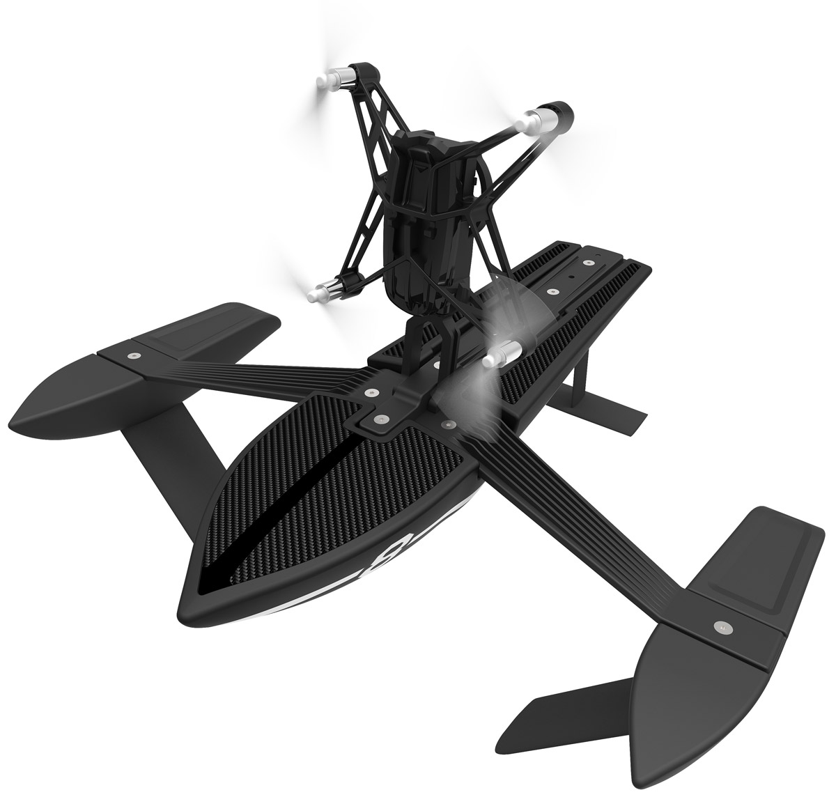 Parrot Квадрокоптер на радиоуправлении Minidrone Hydrofoil Orak и корабль HydrofoilPF723403 Parrot Квадрокоптер на радиоуправлении Minidrone Hydrofoil Orak и корабль HydrofoilPF723403Parrot Minidrone Hydrofoil Orak - летающее радиоуправляемое устройство с четырьмя бесколлекторными двигателями и встроенной камерой. Невероятная акробатика Одно движение руки - и ваш квадрокоптер послушно выполняет повороты на 90 и 180 градусов, крутит мёртвые петли назад и вперёд. Он сконструирован с соблюдением правил безопасности: в случае аварии питание пропеллеров отключится. Создайте своего уникального робота Вы можете изменить внешний вид мини-дрона по своему вкусу с помощью наклеек. Водный режим Водоплавающая конструкция подпирает дрон на 5 - 6 сантиметров над водой сбалансированным образом. Вместе с ней, квадрокоптер способен развивать скорость до 10 км/ч в водном пространстве. Благодаря проработанной системе стабилизации и автопилоту квадрокоптером можно легко управлять через сенсорный интерфейс в приложении FreeFlight 3. Встроенная память: 1 ГБ (для записи видео) Разрешение видео:...