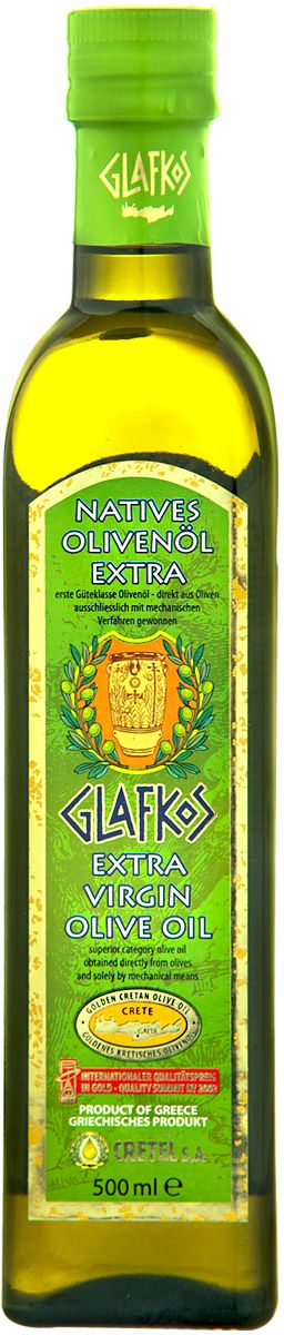 Glafkos Extra Virgin масло оливковое экстра класса, 0,5 л (ст/б)16006 Glafkos Extra Virgin масло оливковое экстра класса, 0,5 л (ст/б)16006Оливковое масло Glafkos превосходный натуральный диетический продукт, который снижает уровень вредного холестерина в крови. Чем меньшей обработке подвергаются продукты питания, тем они целебнее для организма, тем лучше их вкус. В отличие от других растительных масел, в процессе приготовления оливкового масла, в стадии отжима Extra Virgin не используется нагревание, которое разрушает ряд полезных для организма веществ. Именно поэтому в нем содержится гораздо больше антиокислителей, которые защищают клетки от стресса и окисления. Масло Glafkos является органическим, и в максимальной степени насыщенным полезными веществами. В нем содержится около 100 активных веществ (более всего витаминов Е, А и С) и мононенасыщенных жировыми кислотами, которые позволяют быстро восстанавливать силы. Оливковое масло Glafkos – получено путём первого холодного механического отжима, благодаря чему масло сохранило все полезные витамины и минеральные...