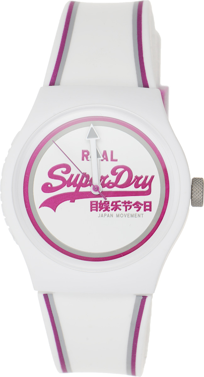 Часы наручные Superdry Urban, цвет: белый. SYG198WRSYG198WR Часы наручные Superdry Urban, цвет: белый. SYG198WRSYG198WRСтильные часы Superdry Urban выполнены из пластика и хезалитового стекла. Циферблат и корпус оформлены символикой бренда. Корпус изделия оснащен кварцевым механизмом и дополнен устойчивым к царапинам хезалитовым стеклом. Ремешок современного дизайна выполнен из силикона и оснащен пряжкой, которая позволит с легкостью снимать и надевать изделие. Часы поставляются в фирменной упаковке. Часы Superdry Urban сочетают в себе американский винтаж, японскую эстетику и традиционный британский стиль, тем самым прекрасно дополнят образ.