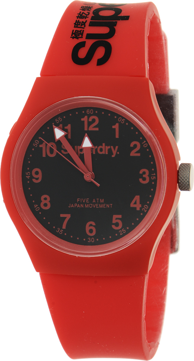 Часы наручные Superdry Urban, цвет: красный. SYG164RBSYG164RB Часы наручные Superdry Urban, цвет: красный. SYG164RBSYG164RBСтильные часы Superdry Urban выполнены из нержавеющей стали, пластика и хезалитового стекла. Циферблат оформлен символикой бренда. Корпус изделия имеет степень влагозащиты 5 Bar, оснащен кварцевым механизмом и дополнен устойчивым к царапинам хезалитовым стеклом. Ремешок современного дизайна выполнен из силикона и оснащен пряжкой, которая позволит с легкостью снимать и надевать изделие. Часы поставляются в фирменной упаковке. Часы Superdry Urban сочетают в себе американский винтаж, японскую эстетику и традиционный британский стиль, тем самым прекрасно дополнят образ.
