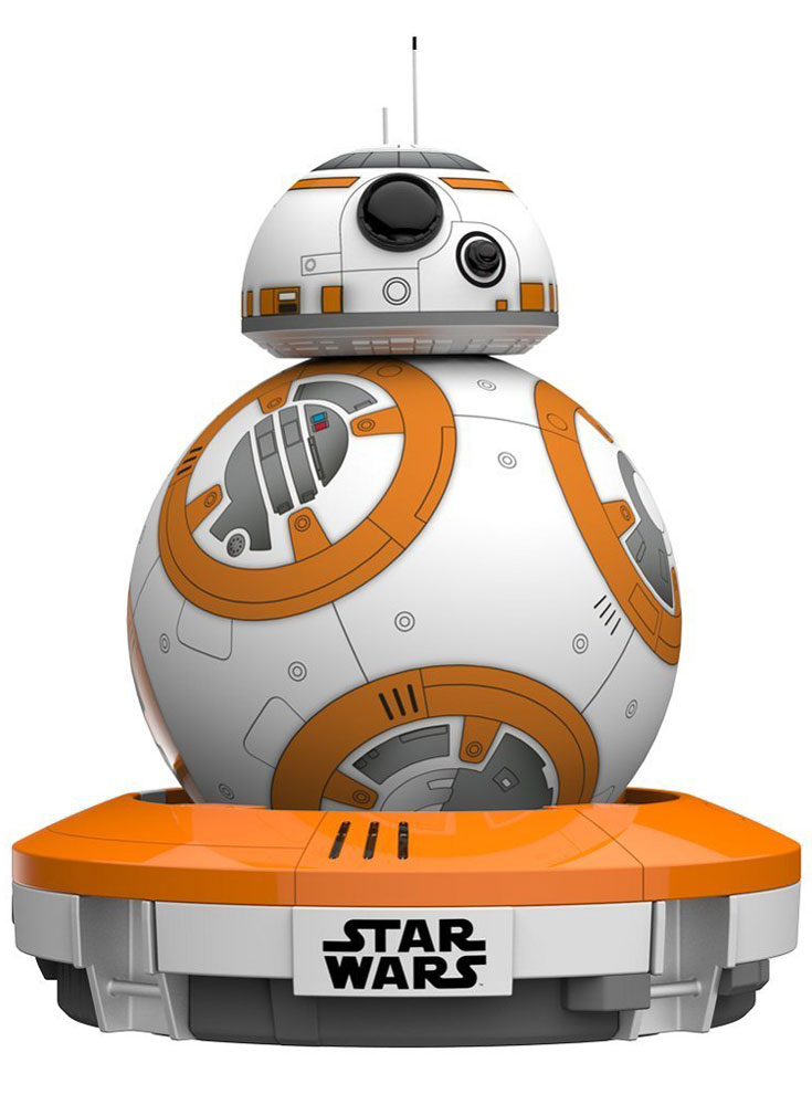 Sphero Робот на радиоуправлении BB-8 Star Wars DroidR001ROW Sphero Робот на радиоуправлении BB-8 Star Wars DroidR001ROWSphero BB-8 StarWars Droid это радиоуправляемая игрушка, дизайн, принцип действия, алгоритмы поведения и принципы управления которой скопированы с того самого робота BB-8, который снимался в седьмом эпизоде Star Wars: The Force Awakens. Теперь вы можете приобрести себе собственную копию BB-8, которая поддерживает дистанционное управление с помощью смартфона или планшета. Робот имеет куполообразную голову и шарообразное тело, которое позволяет ему передвигаться по любым поверхностям. В основу работы дроида положен принцип гироскопической тяги. Связь с мобильными устройствами поддерживает по Bluetooth 4.0, благодаря чему он может удаляться от пользователя на расстояние до 30 метров. Дроид обучен самостоятельно исследовать местность, избегать препятствия, запоминать расположение объектов и следовать по маршруту, который проложил для него пользователь. Он не боится повышенной влажности и может передвигаться по мокрым поверхностям. Ёмкости его...