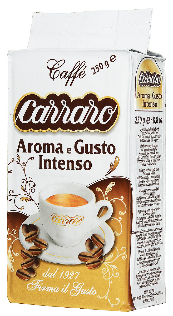 Carraro Aroma e Gusto кофе молотый, 250 г800604001030 Carraro Aroma e Gusto кофе молотый, 250 г800604001030Carraro Aroma e Gusto - кофе с приятной горчинкой. Он отличается густой пенкой, тонким ароматом и насыщенным вкусом и подойдет для любого времени дня.