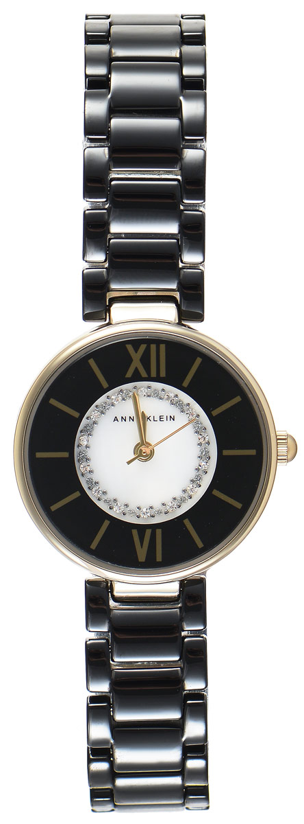 Часы наручные женские Anne Klein Ceramics, цвет: золотой, черный. 2178 BKGB2178 BKGB Часы наручные женские Anne Klein Ceramics, цвет: золотой, черный. 2178 BKGB2178 BKGBЭлегантные женские часы Anne Klein Ceramics выполнены из металлического сплава, оформлены кристаллами Swarovski и символикой бренда. Циферблат часов украшен перламутровой вставкой. Лаконичный корпус надежно защищен устойчивым к царапинам минеральным стеклом. Часы оснащены кварцевым механизмом, дополнены изящным браслетом со складным замком. В конструкции застежки предусмотрено дополнительное звено, благодаря которому возможно регулировать длину изделия. Часы поставляются в фирменной упаковке. Часы Anne Klein Ceramics подчеркнут изящество женской руки и отменное чувство стиля у их обладательницы.