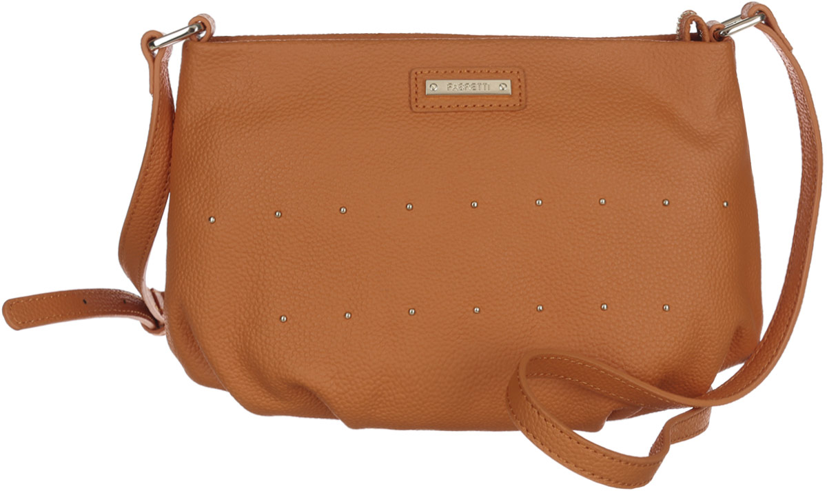 Сумка женская Fabretti, цвет: рыжий. N2551N2551-orange Сумка женская Fabretti, цвет: рыжий. N2551N2551-orangeСтильная женская сумка Fabretti выполнена из натуральной кожи с фактурным тиснением и оформлена декоративными металлическими элементами. Изделие содержит одно отделение, которое закрывается на застежку-молнию. Внутри расположен один накладной кармашек для мелочей и один врезной карман на молнии. Сумка оснащена удобным плечевым ремнем, который можно регулировать по длине. Оригинальный аксессуар позволит вам завершить образ и быть неотразимой.