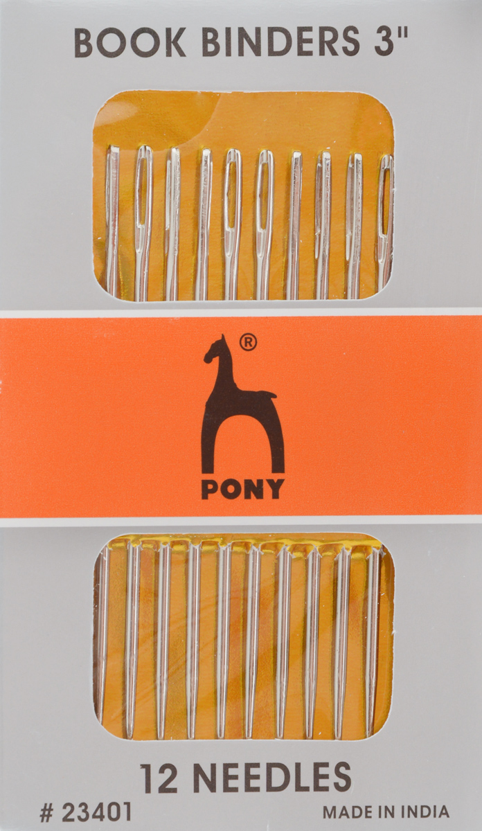 Иглы ручные Pony, для переплетных работ и грубых тканей, №3, 12 шт23401 Иглы ручные Pony, для переплетных работ и грубых тканей, №3, 12 шт23401Иглы Pony предназначены для переплетных работ и грубых тканей. Длинные. Изделия выполнены из высококачественной стали. Размер игл: №3.