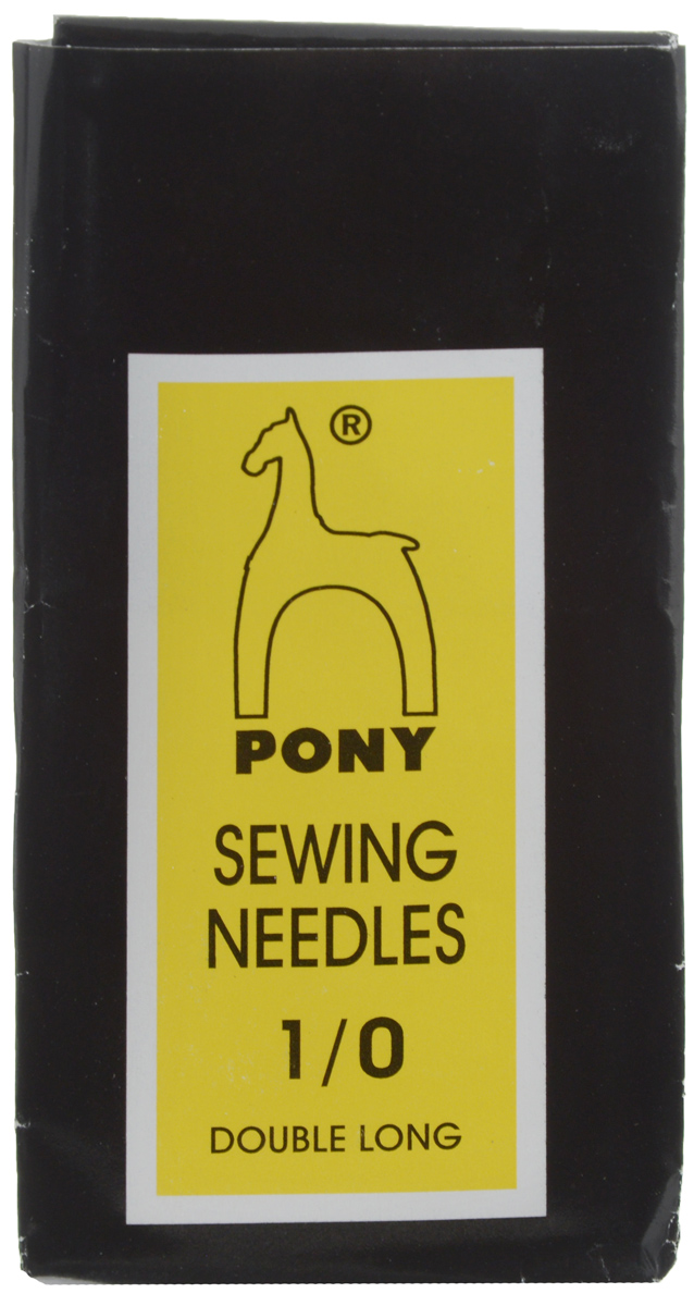 Иглы ручные Pony Long Darners, цыганка, с золотым ушком, №1/0, 25 шт08160 Иглы ручные Pony Long Darners, цыганка, с золотым ушком, №1/0, 25 шт08160Толстые ручные иглы Pony Long Darners, выполненные из стали, могут быть использованы при работе с кожей или толстыми тканями. Имеют закругленное острие и большое ушко золотого цвета, благодаря чему легко заправляются. Длина игл: 8,15 см. Размер игл: №1/0. Диаметр игл: 1,27 мм.