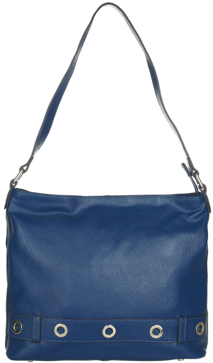 Сумка женская Fabretti, цвет: темно-бирюзовый. N2536N2536-blue Сумка женская Fabretti, цвет: темно-бирюзовый. N2536N2536-blueСтильная и практичная женская сумка Fabretti изготовлена из натуральной кожи зернистой фактуры и оформлена декоративным ремешком с металлическими люверсами. Изделие состоит из одного основного отделения и застёгивается на металлическую застежку-молнию. Отделение содержит карман-средник на молнии, два врезных кармана на молниях и два нашивных кармашка для телефона и мелочей. На задней стенке предусмотрен врезной карман на молнии. Изделие оснащено удобной ручкой, высота которой позволяет носить сумку на сгибе руки или на плече. Дно сумки дополнено металлическими ножками. Прилагается фирменный текстильный чехол для хранения изделия. Сумка Fabretti внесет элегантные нотки в ваш образ и подчеркнет ваше отменное чувство стиля.