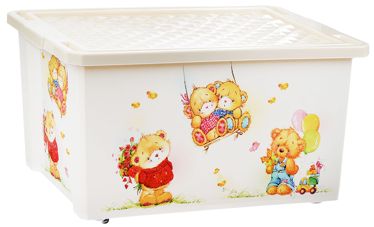 Little Angel Ящик для игрушек X-BOX Bears на колесах цвет белый 61 х 40,5 х 33 смLA1025IR_белый Little Angel Ящик для игрушек X-BOX Bears на колесах цвет белый 61 х 40,5 х 33 смLA1025IR_белыйДетский ящик для игрушек Little Angel X-BOX Bears на колесах выполнен из прочного материала и украшен забавным изображением. В нем можно удобно и компактно хранить белье, одежду, обувь или игрушки. Ящик оснащен плотно закрывающейся крышкой, которая защищает вещи от пыли, грязи и влаги. Изделие имеет четыре колеса. Такой ящик непременно привлечет внимание ребенка и станет незаменимым для хранения игрушек, книжек и других детских принадлежностей. Он отлично впишется в интерьер детской комнаты и поможет приучить ребенка к порядку.