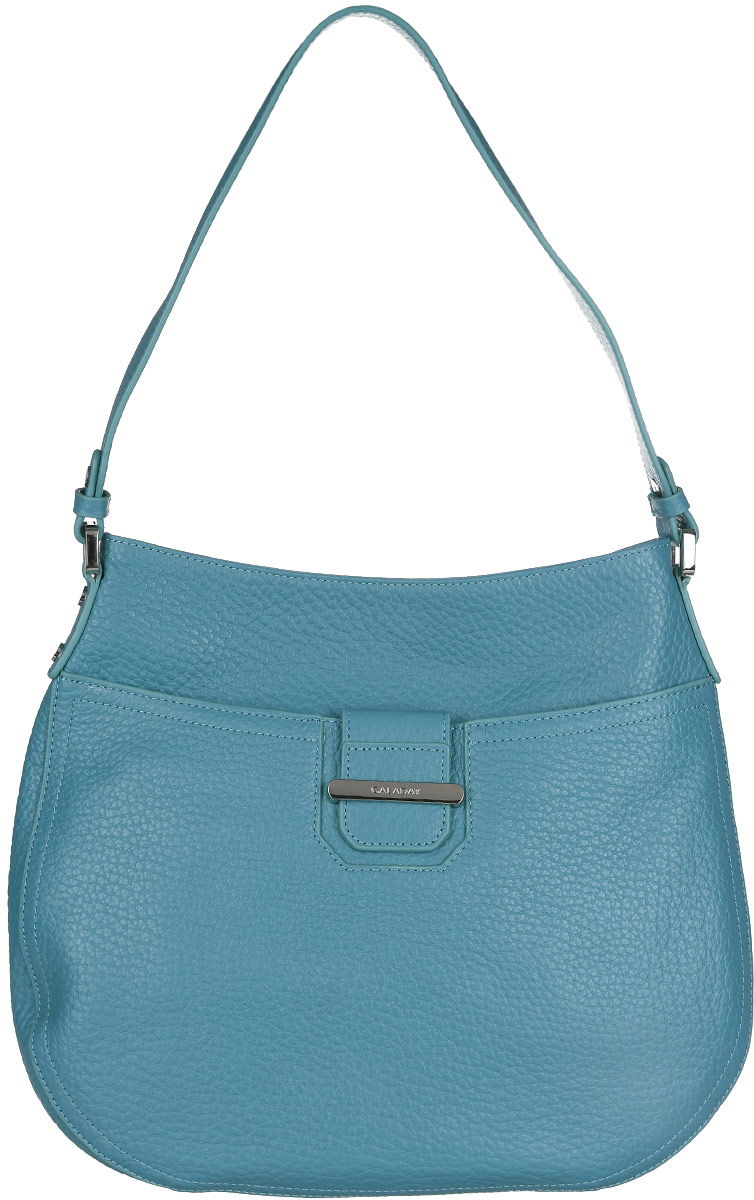 Сумка женская Galaday, цвет: бирюзовый. GD4661GD4661 blue Сумка женская Galaday, цвет: бирюзовый. GD4661GD4661 blueСтильная женская сумка Galaday выполнена из натуральной кожи с фактурным тиснением и оформлена декоративным хлястиком, продетым в скобу с символикой бренда. Сумка состоит из одного отделения и закрывается на пластиковую застежку-молнию. Отделение содержит карман-средник на молнии, врезной карман на молнии и два нашивных кармана для телефона и мелочей. Лицевая сторона дополнена прорезным карманом на магнитной кнопке. На тыльной стороне предусмотрен врезной карман на молнии. Сумка оснащена одной удобной ручкой, высота которой позволяет носить ее на сгибе руки или на плече. Прилагается фирменный текстильный чехол для хранения изделия. Практичная и яркая сумка внесет элегантные нотки в ваш образ и подчеркнет ваше отменное чувство стиля.